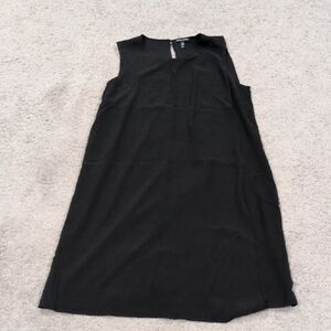 Eileen Fisher Black Silk Sleeveless Dress
